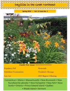 Daylilies in the Great Northeast Newsletter – Spring 2019