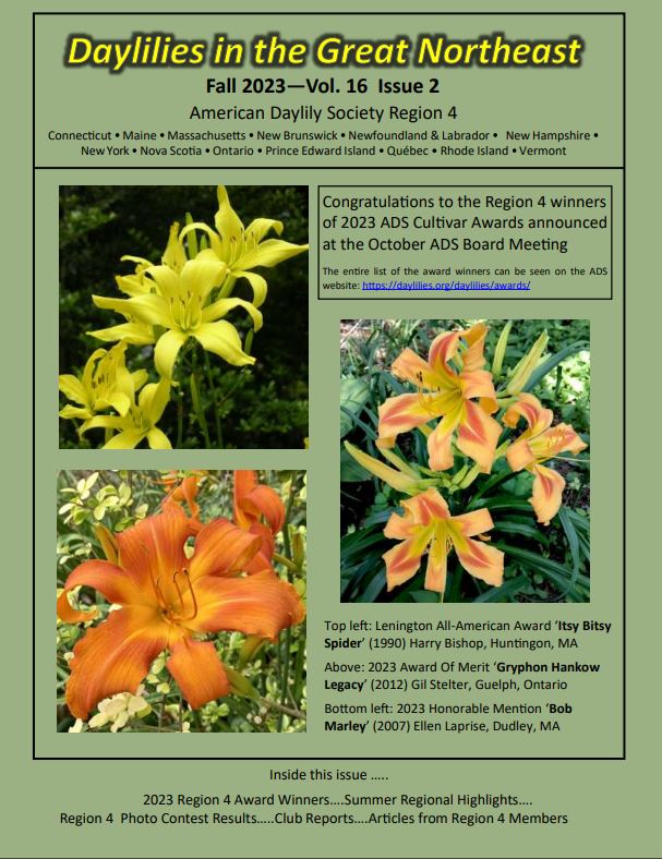 Daylilies in the Great Northeast Newsletter – Fall 2023
