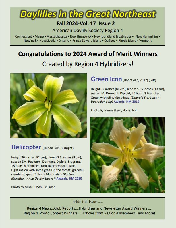 Daylilies in the Great Northeast Newsletter – Fall 2024