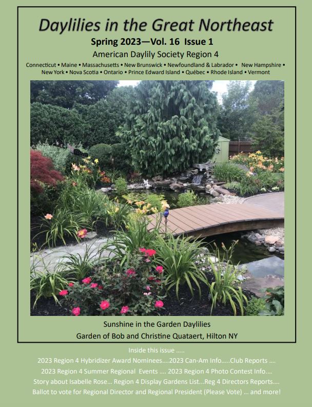 Daylilies in the Great Northeast Newsletter – Spring 2023
