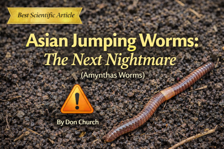 Best Scientific Article- Don Church – “Asian Jumping Worms or Amynthas Worms: the Next Nightmare” – Fall 2023