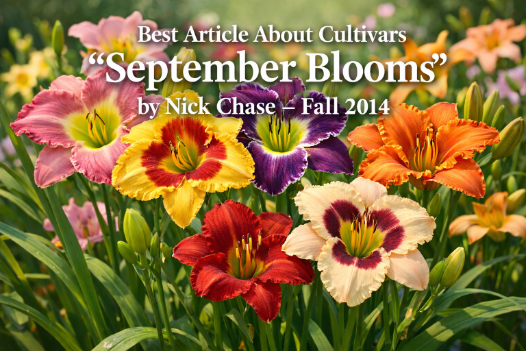 Best Article About Cultivars “September Blooms” by Nick Chase – Fall 2014