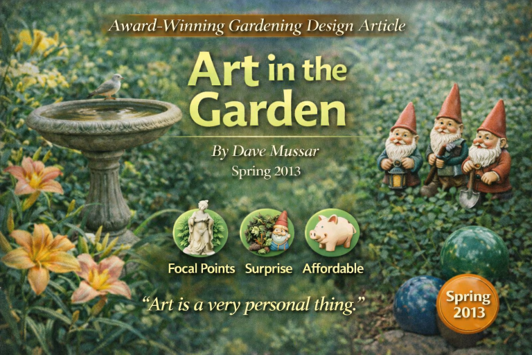 Best Article Demonstrating a Specific Aspect of Garden Design “Art in the Garden – The AHS National Convention” by Dave Mussar – Spring 2013