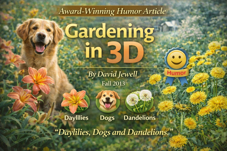 Best Article Using Humor “Gardening in 3D” by David Jewell – Fall 2013