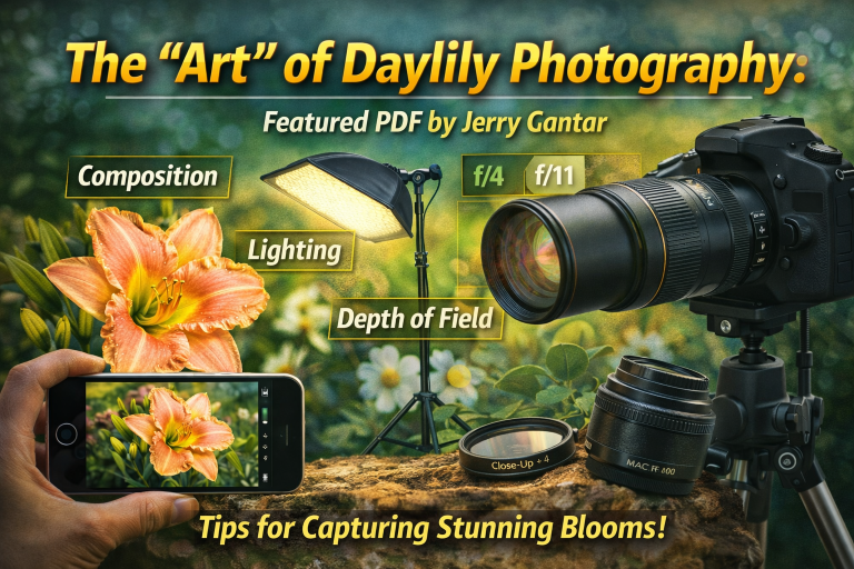 Best Article on Photography “The ‘Art’ of Daylily Photography” by Jerry Gantar – Spring 2017